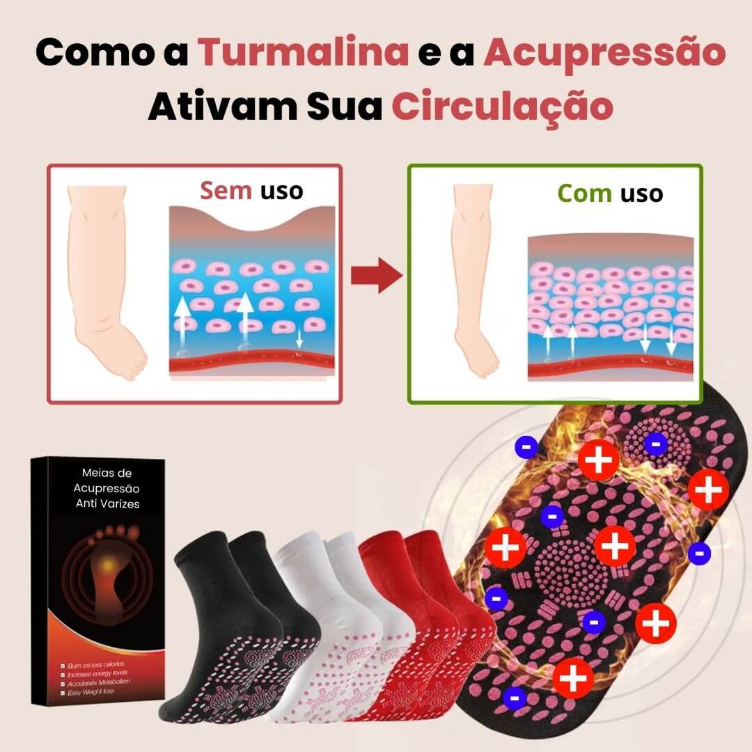 Meias de Acupressão Anti-Varizes