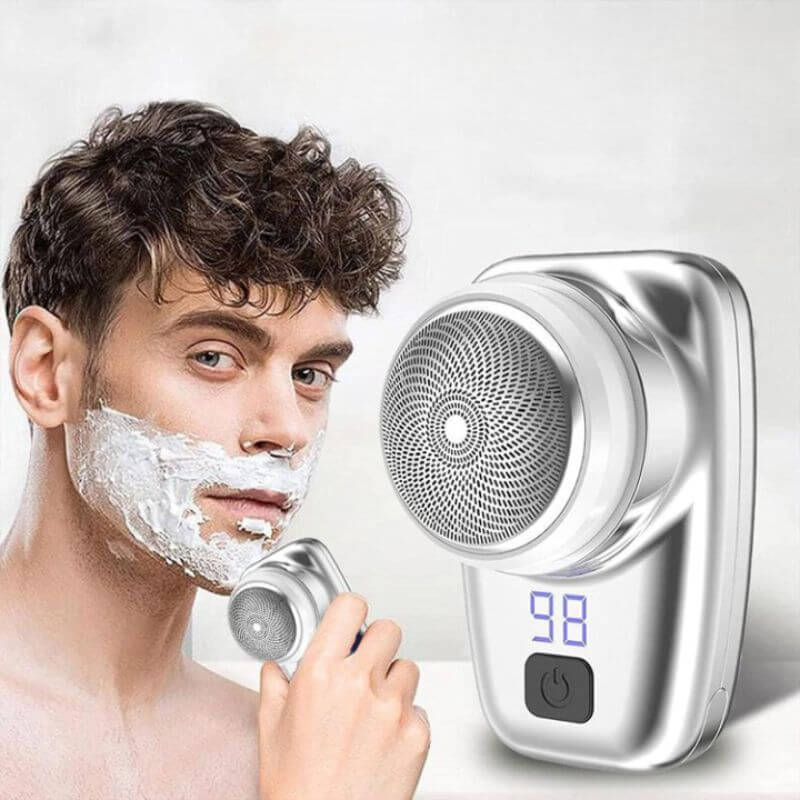 Mini máquina de barbear portátil
