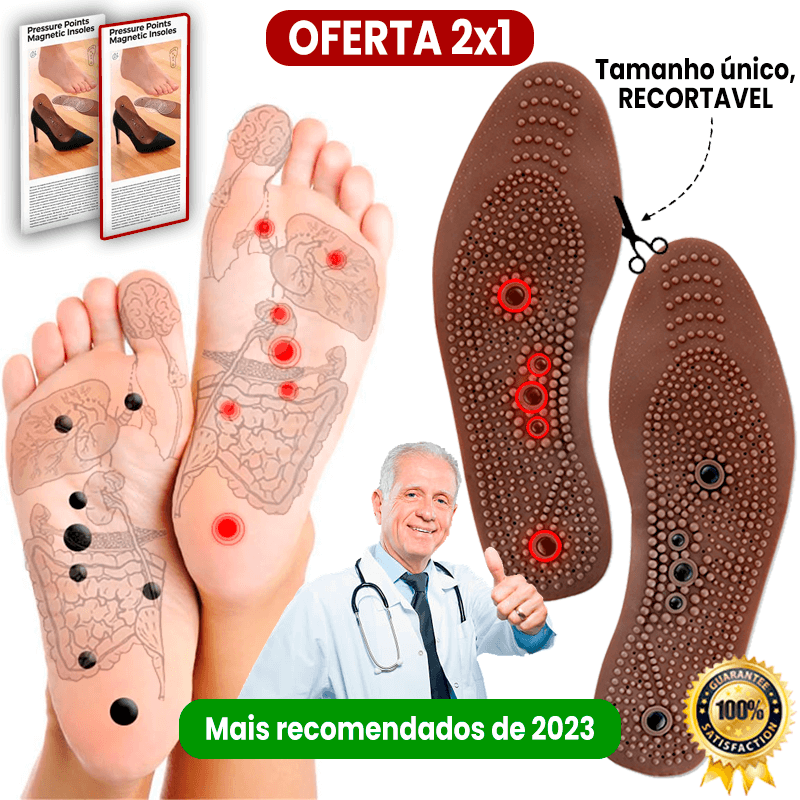 FeetComfort™ - Palmilhas de Massagem Terapêutica para Alívio da Dor